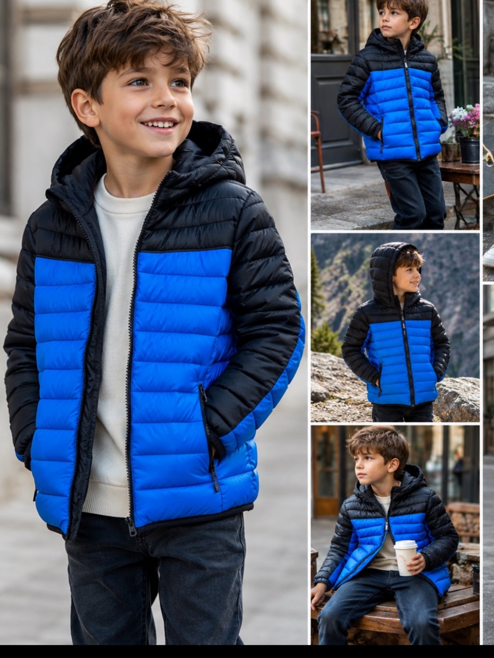 Boys Down Light weight Packable Hoodied Jacket sz 8 Price Firm!